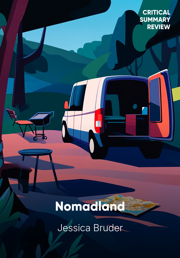 Book cover of Nomadland by Jessica Bruder — critical summary review on 12min