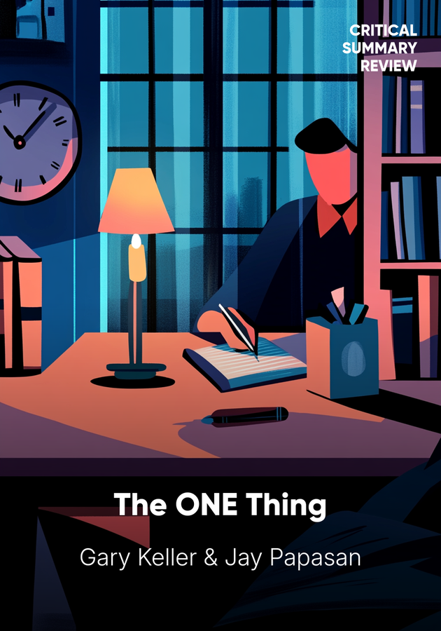 Book cover of The ONE Thing by Gary Keller — critical summary review on 12min