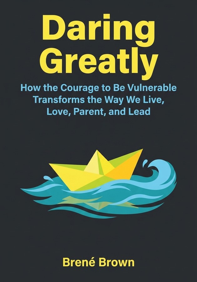 Book cover of Daring Greatly by Brené Brown — critical summary review on 12min