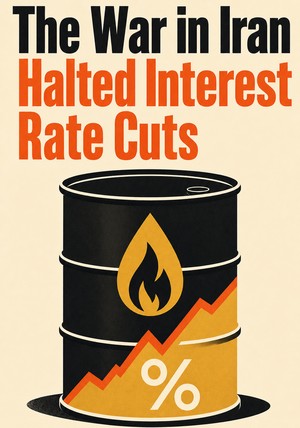 Book cover of The War in Iran Halted Interest Rate Cuts by 12min Originals — critical summary review on 12min