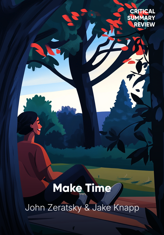 Book cover of Make Time by Jake Knapp & John Zeratsky — critical summary review on 12min