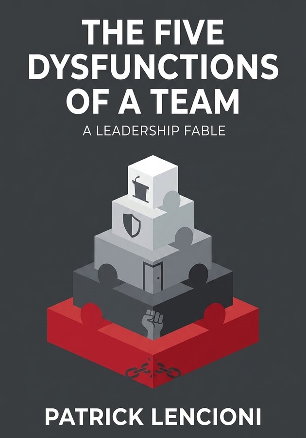 Book cover of The Five Dysfunctions of a Team by Patrick Lencioni — critical summary review on 12min