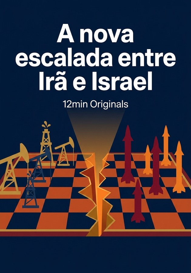 Capa do livro A nova escalada entre Irã e Israel, de 12min Originals — resumo e resenha crítica no 12min