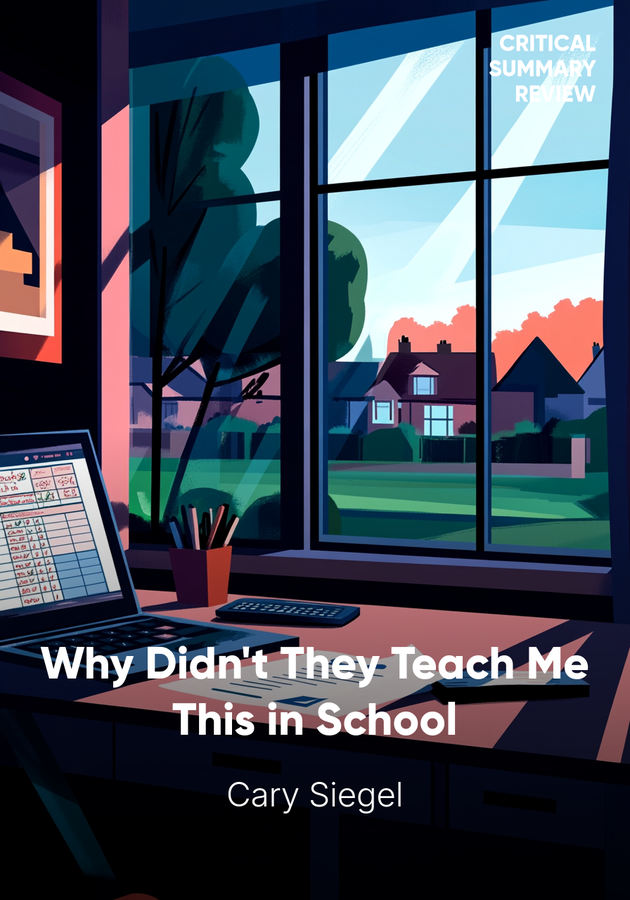 Book cover of Why Didn't They Teach Me This in School by Cary Siegel — critical summary review on 12min