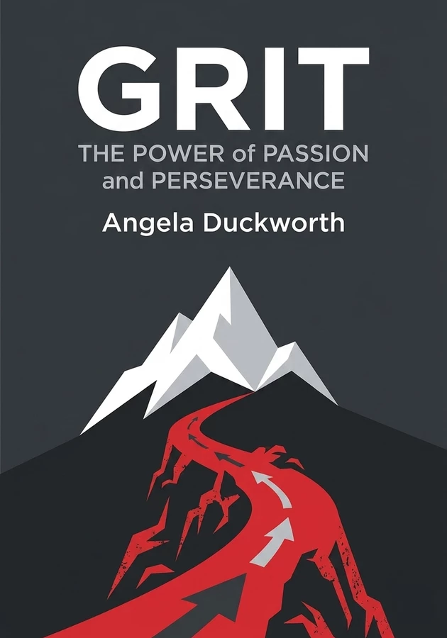 Book cover of Grit by Angela Duckworth — critical summary review on 12min