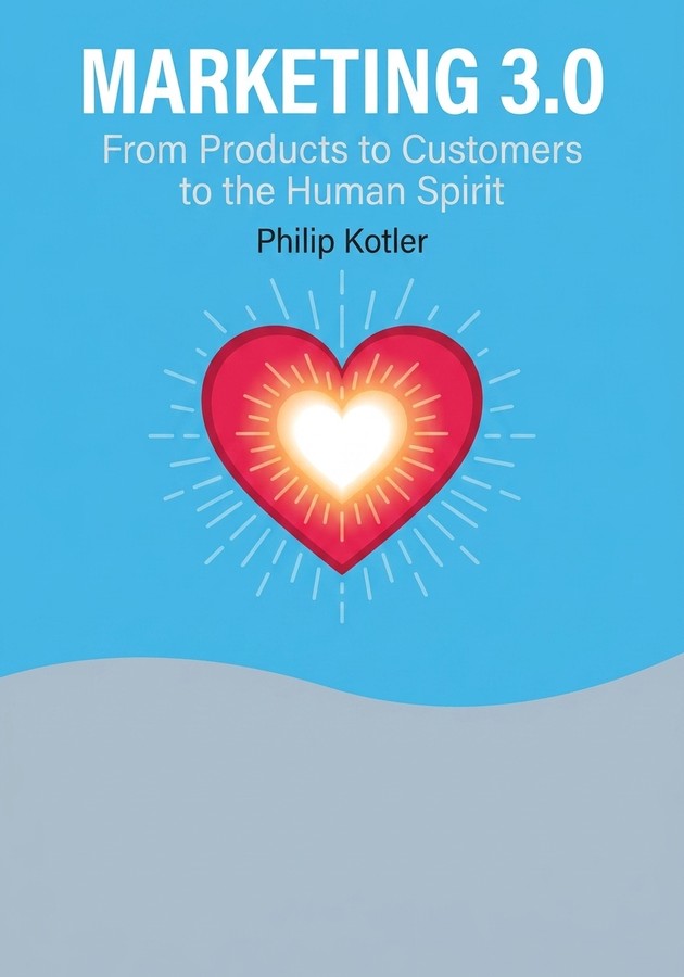 Portada del libro Marketing 3.0, de Philip Kotler — resumen crítico y reseña en 12min