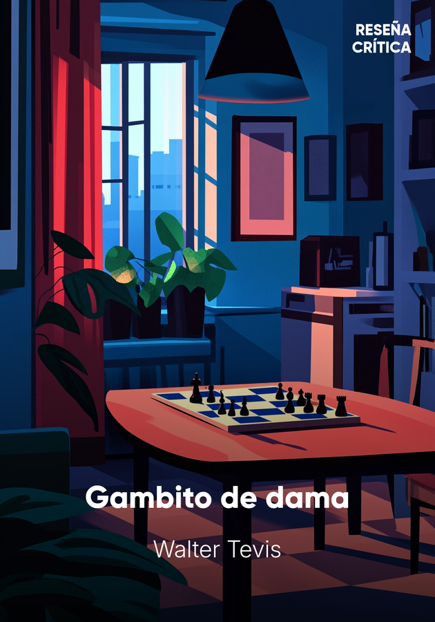Portada del libro Gambito de dama, de Walter Tevis — resumen crítico y reseña en 12min