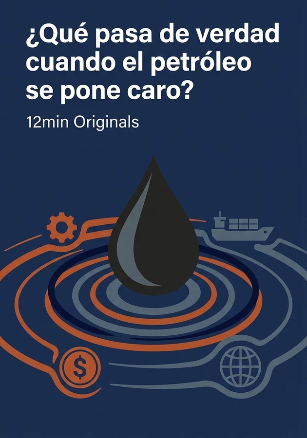 Portada del libro ¿Qué pasa de verdad cuando el petróleo se pone caro?, de 12min Originals — resumen crítico y reseña en 12min