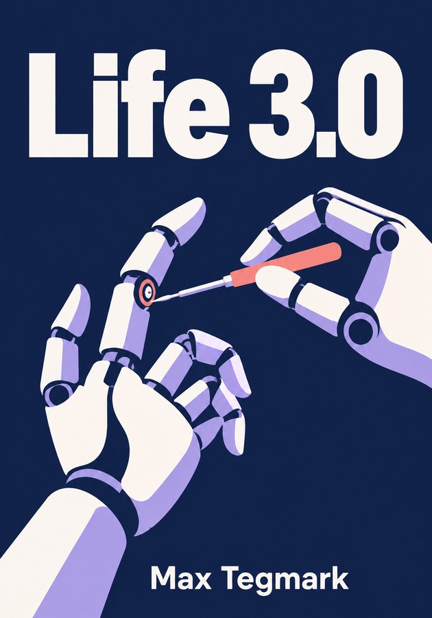 Book cover of Life 3.0 by Max Tegmark — critical summary review on 12min