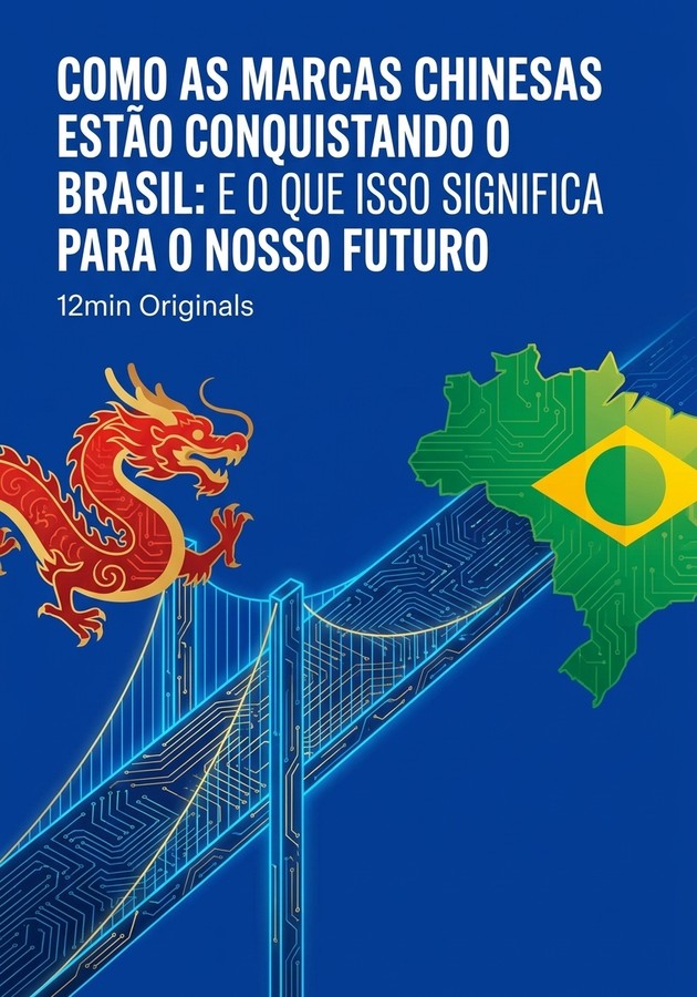 Capa do livro Como as marcas chinesas estão conquistando o Brasil: e o que isso significa para o nosso futuro, de 12min Originals — resumo e resenha crítica no 12min