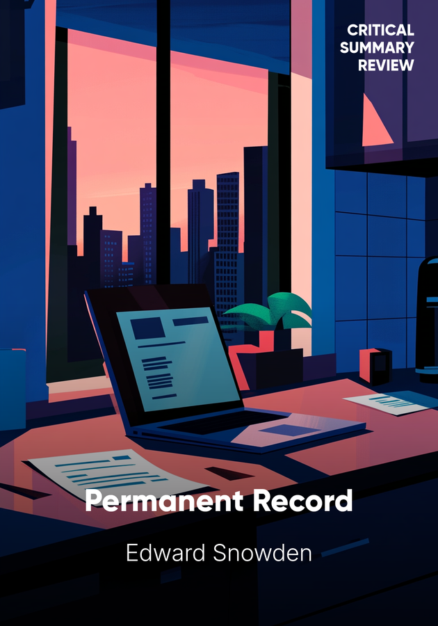 Book cover of Permanent Record by Edward Snowden — critical summary review on 12min