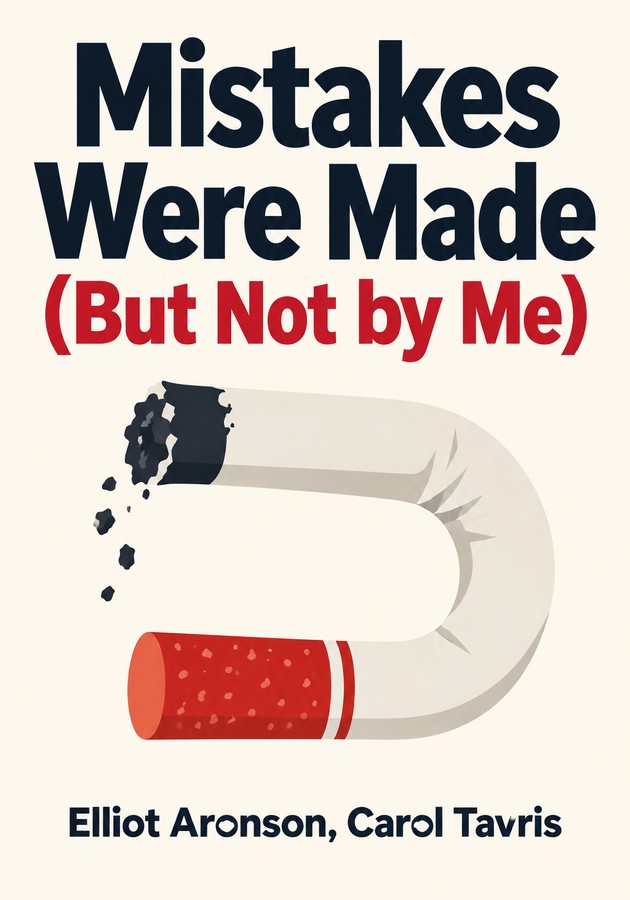 Book cover of Mistakes Were Made (But Not by Me) by Carol Tavris & Elliot Aronson — critical summary review on 12min