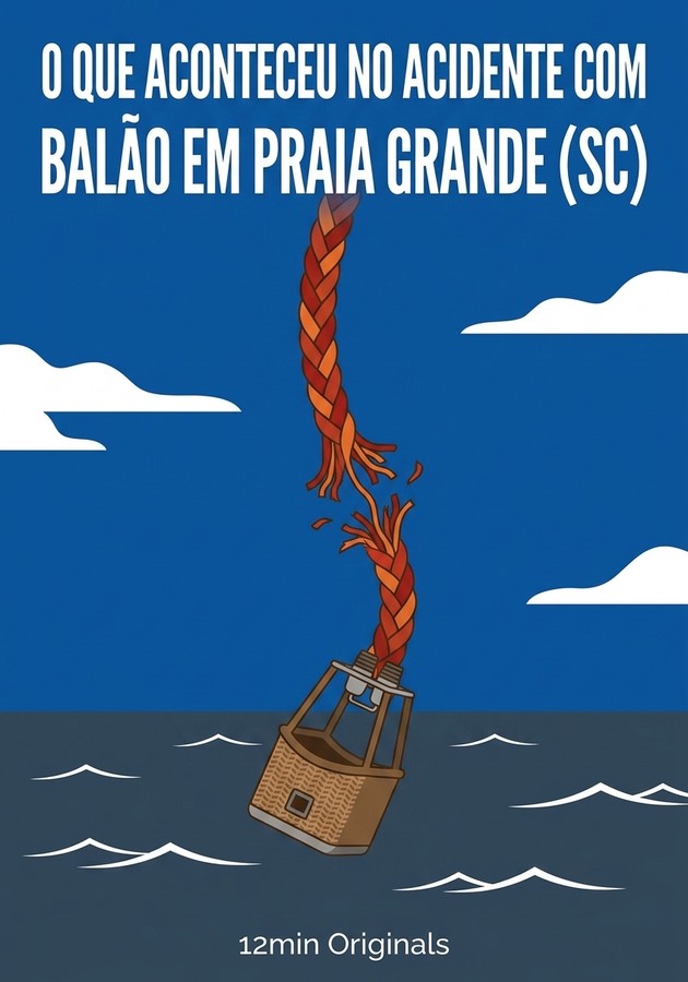 Capa do livro O que aconteceu no acidente com balão em Praia Grande (SC), de 12min Originals — resumo e resenha crítica no 12min