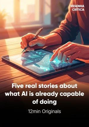Book cover of Five real stories about what AI is already capable of doing by 12min Originals — critical summary review on 12min