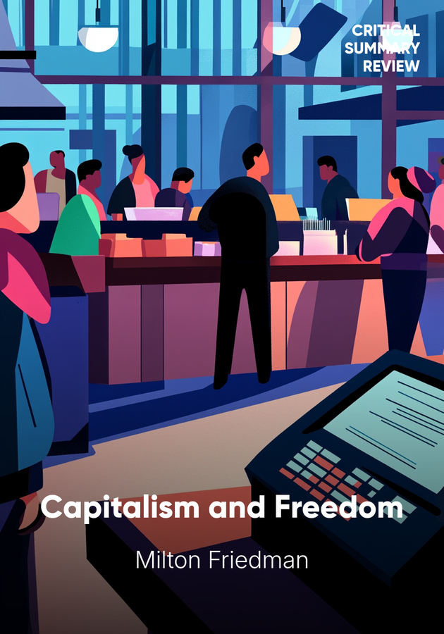Book cover of Capitalism and Freedom by Milton Friedman — critical summary review on 12min