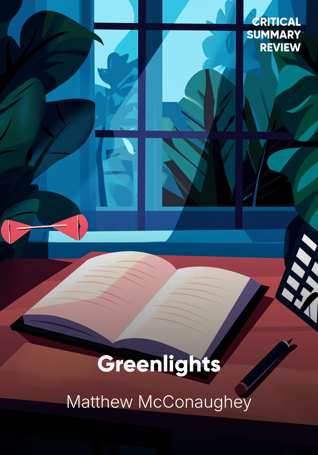 Book cover of Greenlights by Matthew McConaughey — critical summary review on 12min