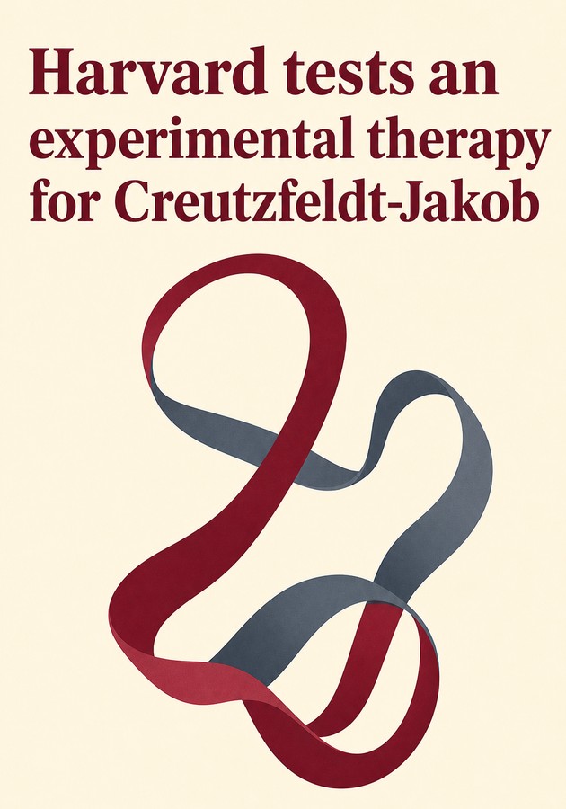 Book cover of Harvard tests an experimental therapy for Creutzfeldt-Jakob by 12min Originals — critical summary review on 12min