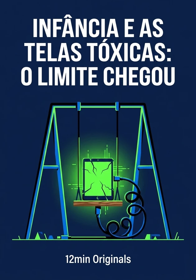 Capa do livro Infância e as Telas Tóxicas: O Limite Chegou, de 12min Originals — resumo e resenha crítica no 12min
