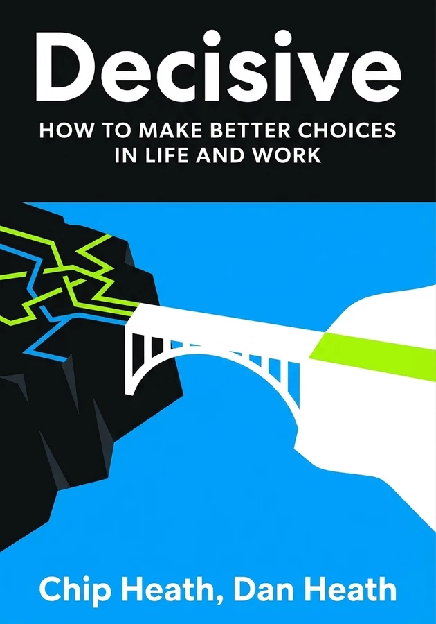 Capa do livro Decisive, de Chip Heath & Dan Heath — resumo e resenha crítica no 12min