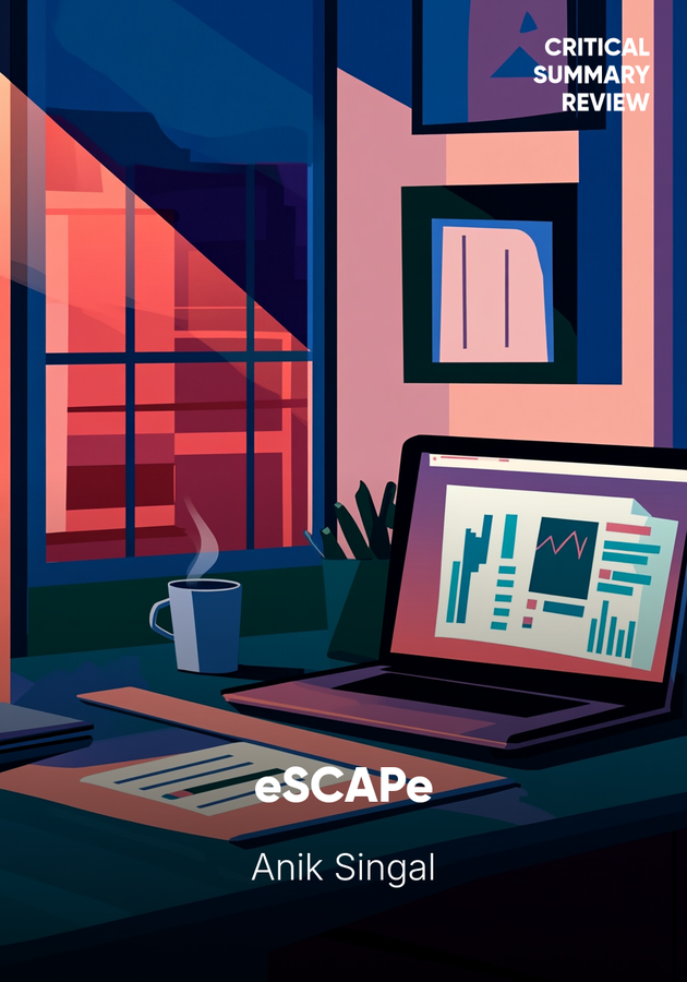 Book cover of eSCAPe by Anik Singal — critical summary review on 12min