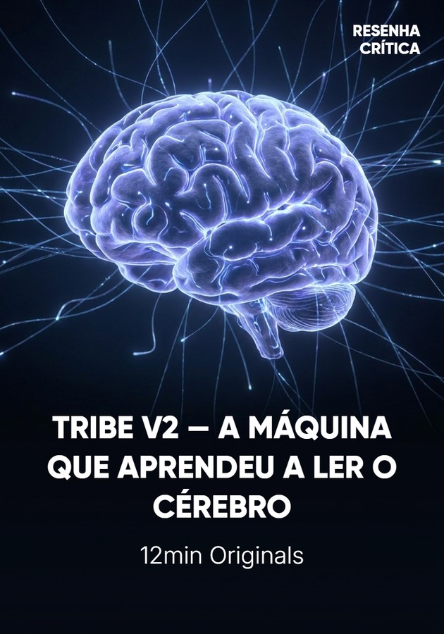 Capa do livro TRIBE V2 — A MÁQUINA QUE APRENDEU A LER O CÉREBRO, de 12min Originals — resumo e resenha crítica no 12min