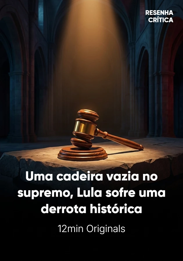 Capa do livro Uma cadeira vazia no supremo, Lula sofre uma derrota histórica, de 12min Originals — resumo e resenha crítica no 12min