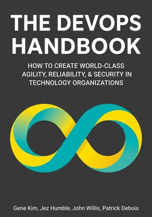 Book cover of The DevOps Handbook by Gene Kim & Jez Humble & John Willis & Patrick Debois — critical summary review on 12min