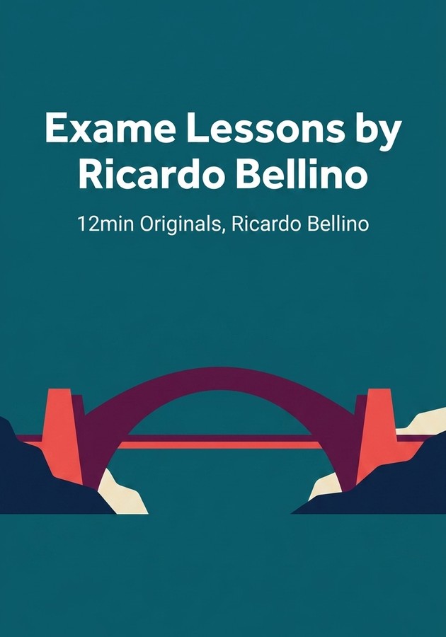 Capa do livro Exame Lessons by Ricardo Bellino, de 12min Originals — resumo e resenha crítica no 12min