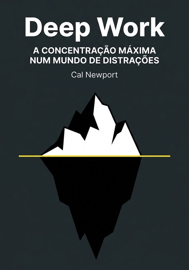 Capa do livro Deep Work, de Cal Newport — resumo e resenha crítica no 12min