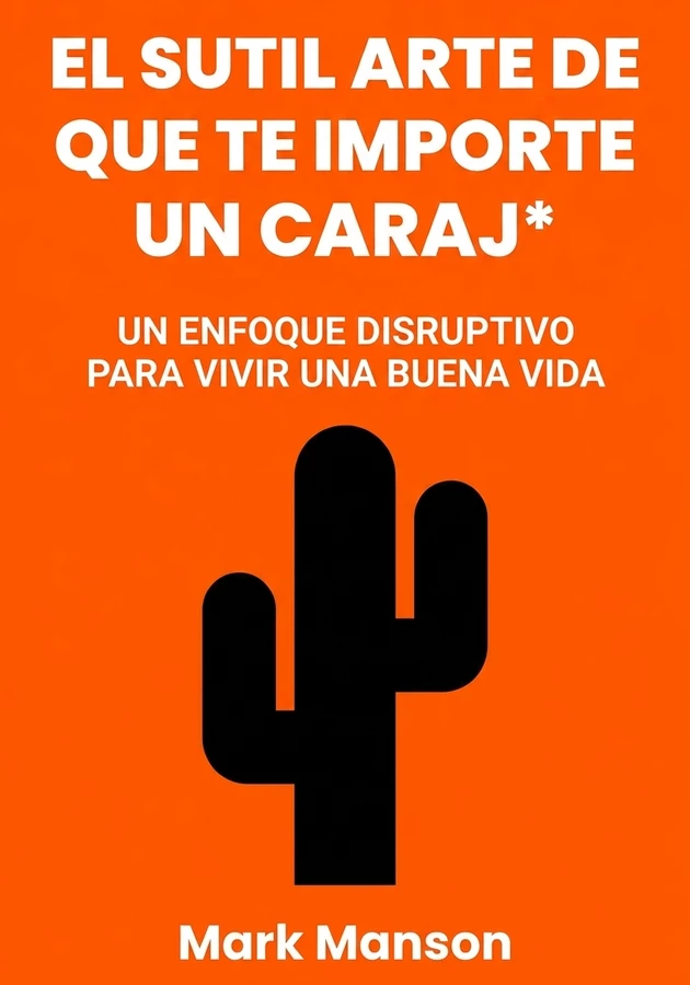 Portada del libro El sutil arte de que te importe un caraj*, de Mark Manson — resumen crítico y reseña en 12min