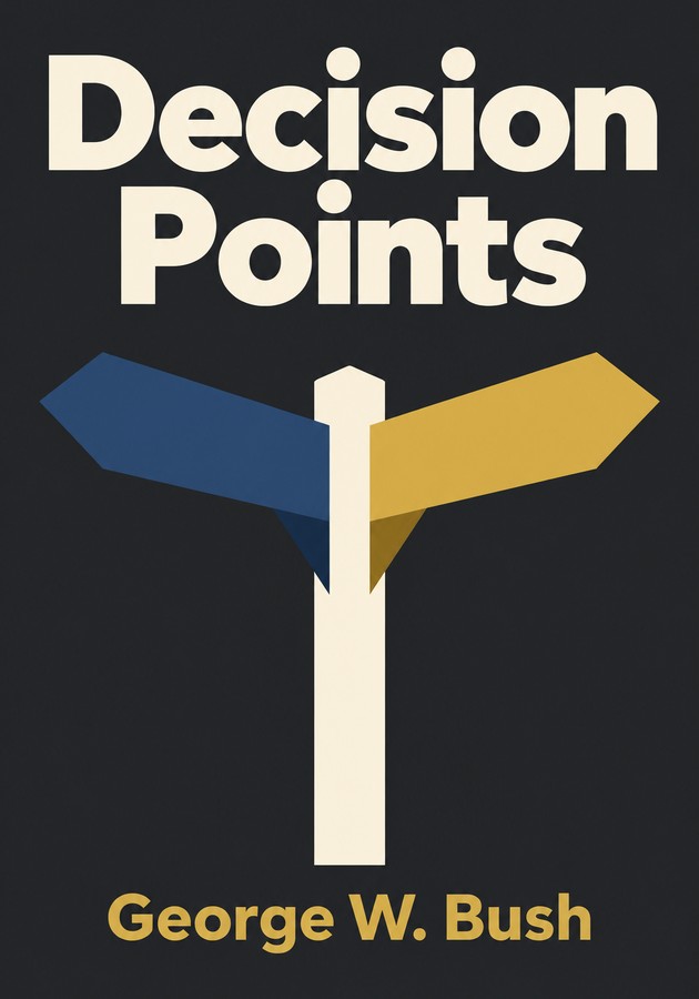 Book cover of Decision Points by George W. Bush — critical summary review on 12min