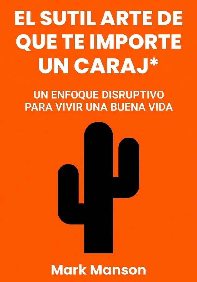 Portada del libro El sutil arte de que te importe un caraj*, de Mark Manson — resumen crítico y reseña en 12min
