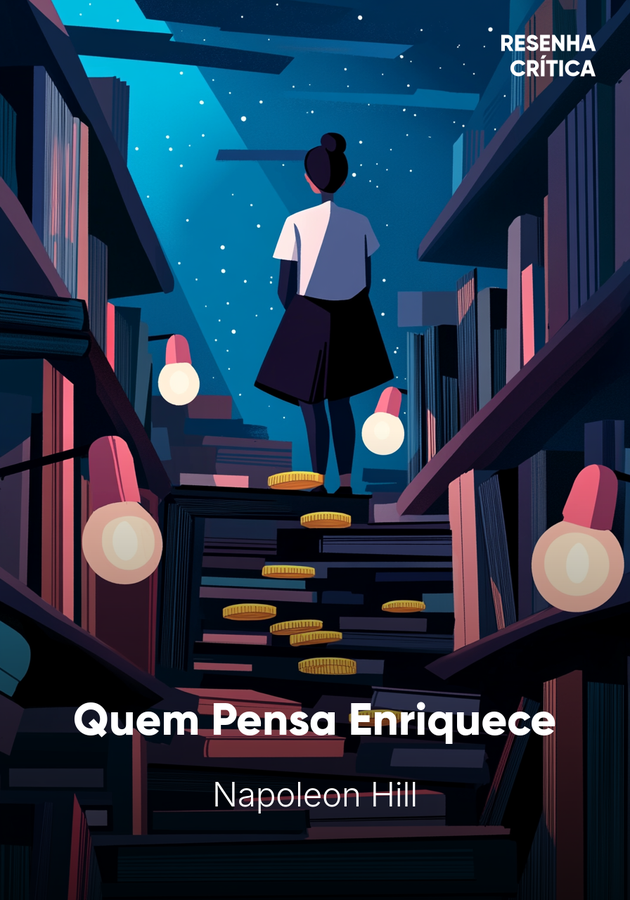 Capa do livro Quem Pensa Enriquece, de Napoleon Hill — resumo e resenha crítica no 12min