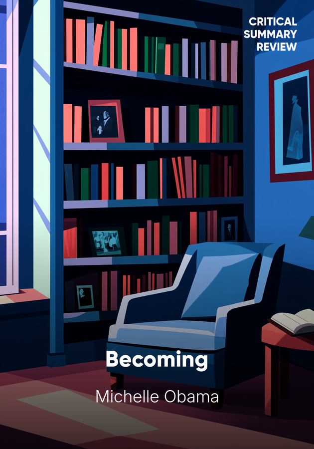 Book cover of Becoming by Michelle Obama — critical summary review on 12min