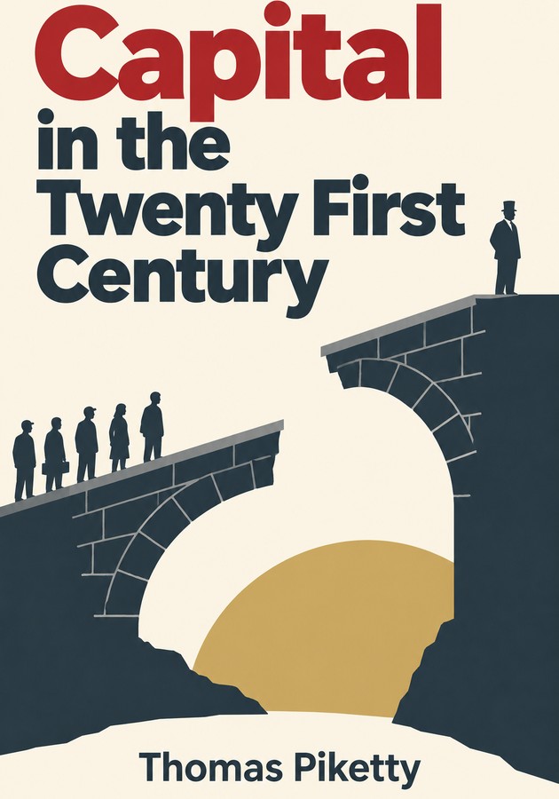 Book cover of Capital in the Twenty First Century by Thomas Piketty — critical summary review on 12min