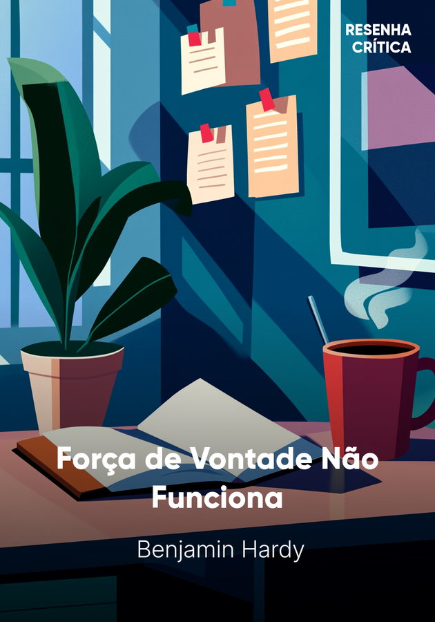 Capa do livro Força de Vontade Não Funciona, de  Benjamin Hardy — resumo e resenha crítica no 12min