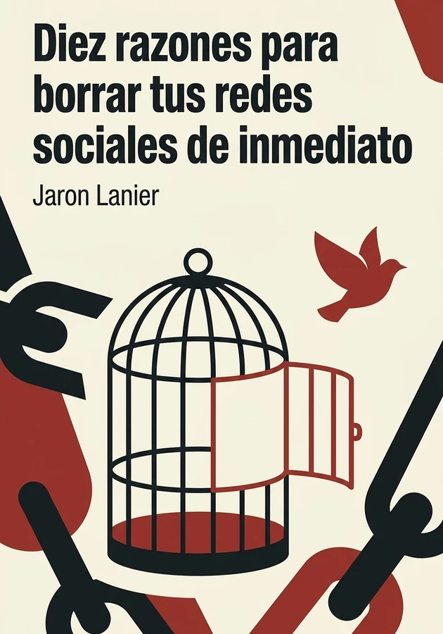 Portada del libro Diez razones para borrar tus redes sociales de inmediato, de Jaron Lanier — resumen crítico y reseña en 12min