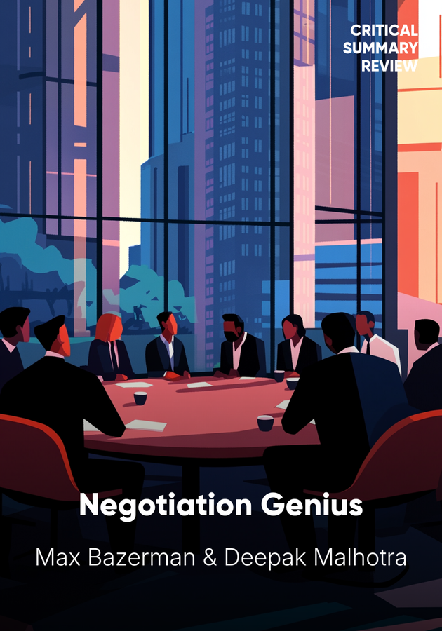 Book cover of Negotiation Genius by Max Bazerman & Deepak Malhotra — critical summary review on 12min