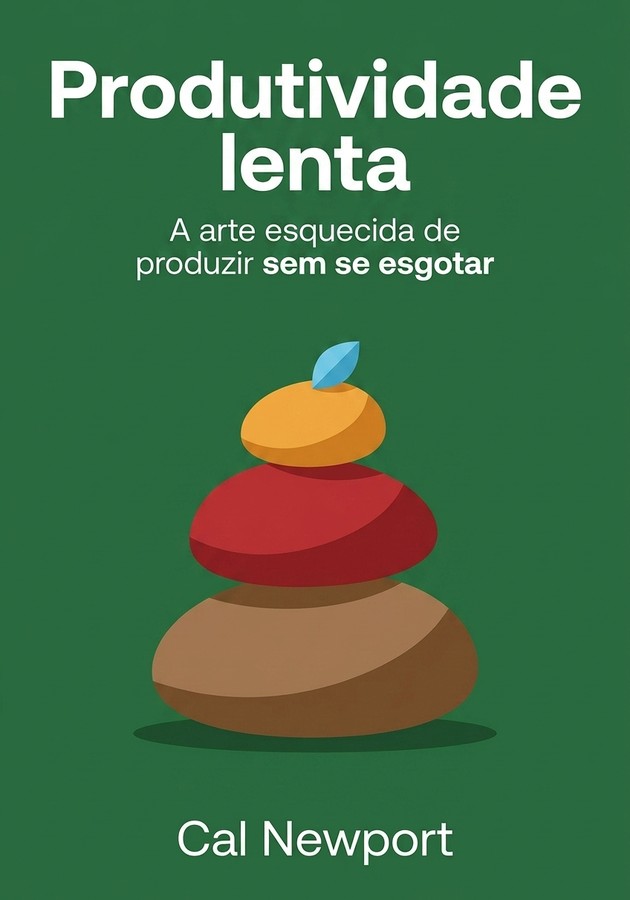 Capa do livro Produtividade lenta, de Cal Newport — resumo e resenha crítica no 12min