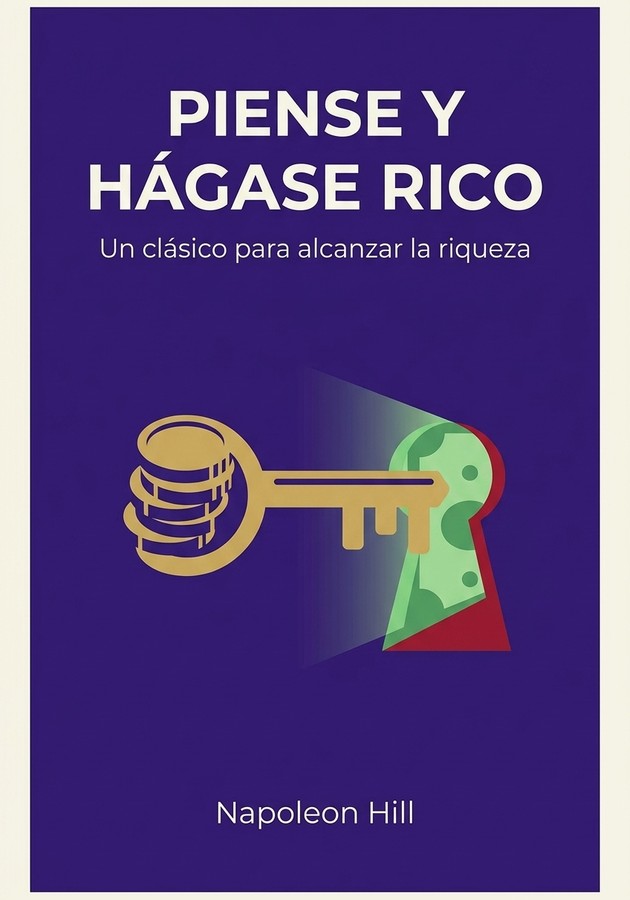 Portada del libro Piense y hágase rico, de Napoleon Hill — resumen crítico y reseña en 12min