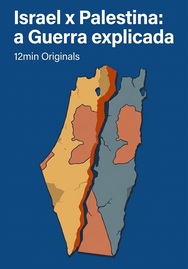 Capa do livro  Israel x Palestina: a Guerra explicada, de 12min Originals — resumo e resenha crítica no 12min