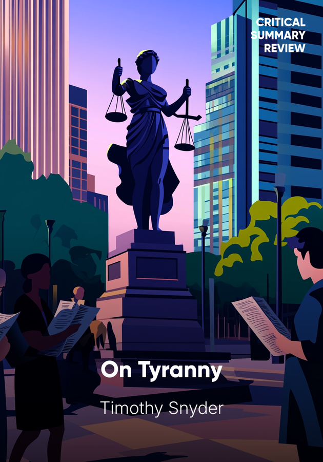 Book cover of On Tyranny by Timothy Snyder — critical summary review on 12min