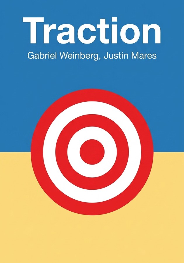 Portada del libro Traction, de Gabriel Weinberg & Justin Mares — resumen crítico y reseña en 12min
