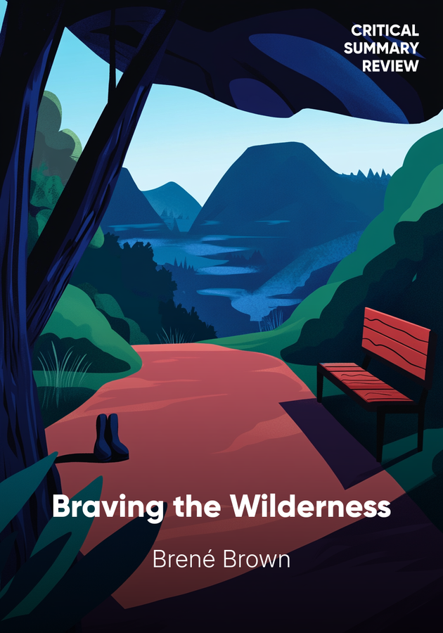 Book cover of Braving the Wilderness by Brené Brown — critical summary review on 12min
