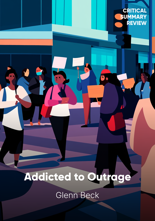 Book cover of Addicted to Outrage by Glenn Beck — critical summary review on 12min