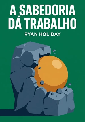 Capa do livro A sabedoria dá trabalho, de Ryan Holiday — resumo e resenha crítica no 12min