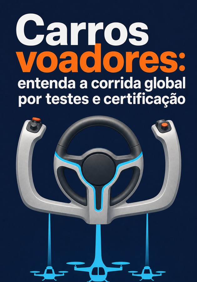 Capa do livro Carros voadores: entenda a corrida global por testes e certificação, de 12min Originals — resumo e resenha crítica no 12min