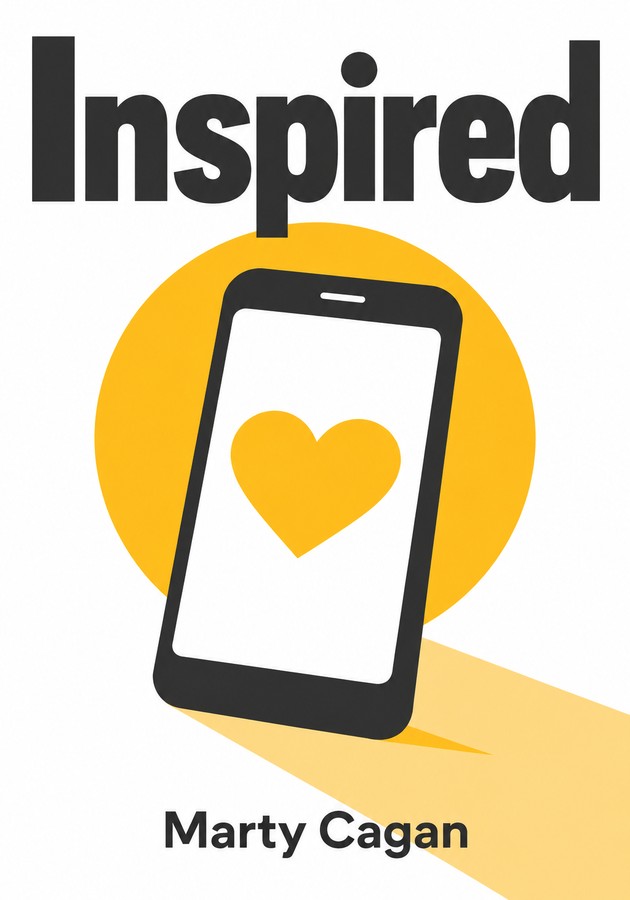 Book cover of Inspired by Marty Cagan — critical summary review on 12min