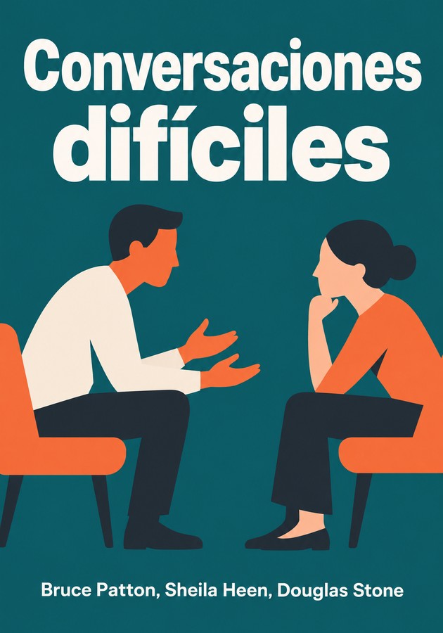 Portada del libro Conversaciones difíciles, de Douglas Stone & Sheila Heen & Bruce Patton — resumen crítico y reseña en 12min