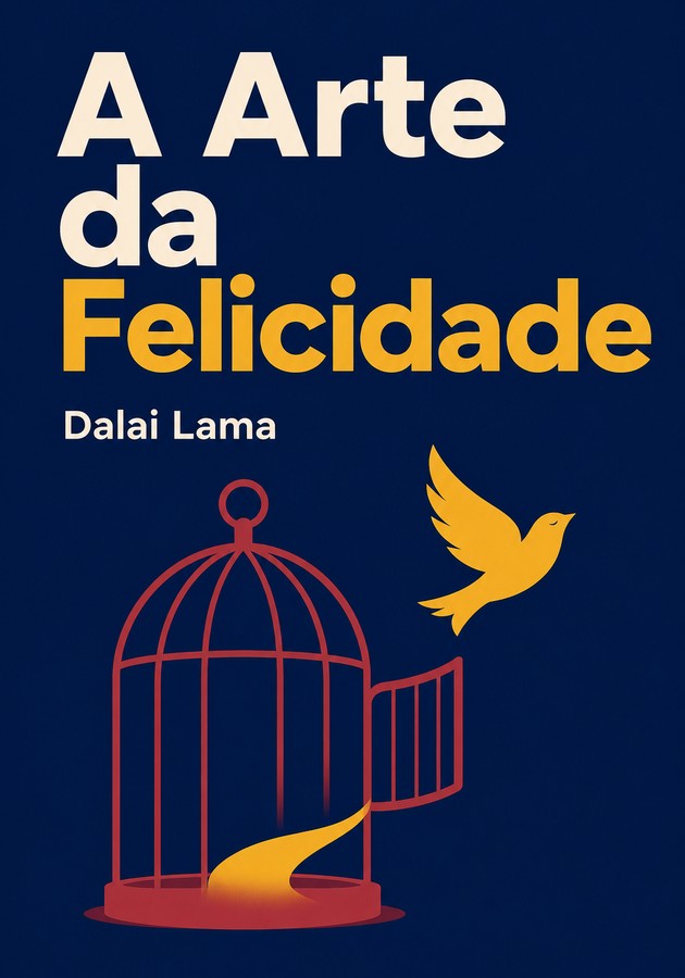 Capa do livro A Arte da Felicidade, de Dalai Lama — resumo e resenha crítica no 12min